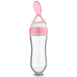 Squeezing Feeding Bottle Silicone Newborn Baby Training Rice Cereal Food Spoon Supplement Feeder Safe Useful Tableware For Kids