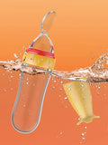 Safe Useful Silicone Baby Bottle With Spoon Food Supplement Rice Cereal Bottles Squeeze Spoon Milk Feeding Bottle Cup