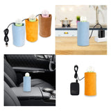 Portable USB Baby Bottle Warmer Travel Milk Warmer Infant Feeding Bottle Heated Cover Insulation Thermostat Heater Dropshipping