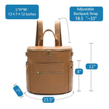 New Fashion Mommy Bag Pu Leather Diaper Backpack Bag with Changing Pad Baby Organizer Baby Nappy Bag Mummy Daddy Backpack