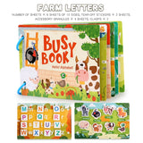 Montessori Baby Busy Stickers Book 'My First Quiet Book' Early Learning Educational Toy for Children Matching Game for Babies