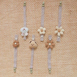 1PCS Cute Bear Baby Pacifier Clip Chain Dummy Holder Soother Pacifier Clips Strap Nipple Holder Infant Feeding Babies Accessorie