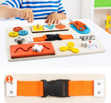 Wooden Montessori Busy Board Toy | Sensory Activity Board for Toddlers