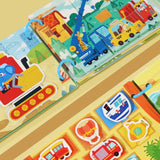 Puzzle Montessori Quiet Book Word Recognition Children's Early Education Enlightenment Stickers Book Toys