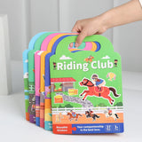 Children DIY Sticker Book Bubble Scene Sticker Jelly Paste Toy Kids Portable Reusable Quiet Busy Paste A Book