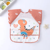 Waterproof EVA Full Sleeve Baby Bibs Children Apron Long Sleeve Feeding Smock Kids Eating Breastplate Infant Scarf Clothing