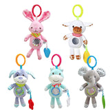 Baby Hanging Toys for 0 3 6 12 Months Rainbow Activity Plush Animal Stroller Toy for Baby Car Seat Crib Travel Sensory Baby Toy