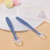 2 Pcs Baby Silicone Spoon Learning Spoon Set Stars Tableware Kids Soft Silicone Feeding Spoon Training Baby Reborn Silicone