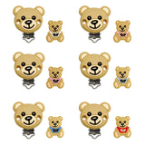 1set Toy Bear Silicone Pacifier Clip Pacifier Chain Holder Soother Nursing Clips BPA Free Pacifier Chain Accessories