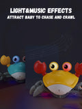 1Pc Auto-sensing Escape Crab toy Children Crawling Avoiding Obstacles Electronic Pet With Music Baby Walking Toy Without battery