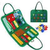 Montessori Busy Board for Toddlers | Foldable Sensory Activity Travel Toy