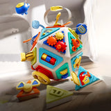 22-in-1 Toddler Busy Cube Toys Montessori Sensory Toys for Toddler Educational Activities Learning Travel Toy Fine Motor Skill