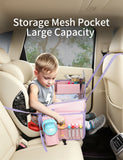 Vehicle-mounted Painting Board Waterproof Child Travel Tray for Car Seat Portable Safety Seat Storage Mesh Pocket Large Capacity