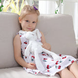 Cartoon Animal Stuffed Baby Toy with Hanging Rattle Soft Plush Wind Chimes Gift for Bed Crib Car Seat Travel Stroller