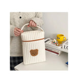 Baby Diaper Bag for Mom Cotton Bear Mommy Bags Nappy Diapers Organizer Zipper Women Handbags Maternity Bag Cartoon Beige Sac