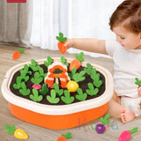 Montessori Carrot Harvest Toy for Toddlers | Wooden Sorting & Matching Game