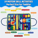 Montessori Busy Book for Toddlers – Sensory Travel Toy for Quiet Play, Focus & Fine Motor Skills