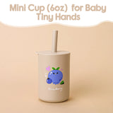 Baby Feeding Drinkware Straw Cup Baby Cartoon Learning Feeding Cup Food Grade Silicone Toddler Water Bottle Tableware BPA Free