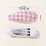 10Pcs/Lot Newborn Print Cotton Alloy Hair Bow Snap Clips Set Fabric Plaid Hairpins Girls Kids Headwear Baby Hair Accessories