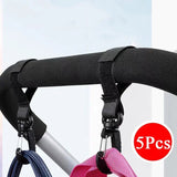2/5pcs Stroller Hooks Hook Buckle Stroller Hanger Organizer Buckles Clip Aluminum Alloy Carabiner Cart Diaper Bag Shopping Pram