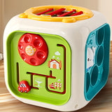 6 In 1 Activity Cube For Babies And Toddlers With Music And Light - Montessori Shape Sorter Learning Toy 1-3 Car Seat Travel Toy