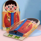 Multi-layer Wooden Busy Board For Children Montessori Early Education Games Toddlers Quiet Books Sensory Toy Practice Dressing