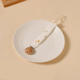 Baby Cute Printing Pacifier Clip Kid Beech Clip Cotton Holder Chain Nipple Bracket Holder For Newborn Gift Kids Toy Dummy Clip