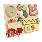 Montessori Wooden Busy Board with Music | Toddler Sensory Activity Toy