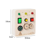 Kids Lights Busy Board Montessori Sensory Toys Switch LED Light Games Activity Board Thinking Education Baby Travel Toys 2-6year