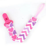 HOMFISH 4pcs/set Newborn pacifier chain clip Double-sided printed pacifier Belt Pacifier holder Infant feeding