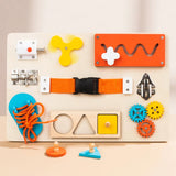 Wooden Montessori Busy Board Toy | Sensory Activity Board for Toddlers