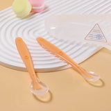 2 Pcs Baby Silicone Spoon Learning Spoon Set Stars Tableware Kids Soft Silicone Feeding Spoon Training Baby Reborn Silicone