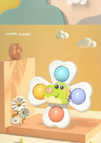 3PCS Suction Cup Spinner Toy Baby Bath Funny Game Educational Toys For Children Girls Boys Infant Sensory Stress Reliever Gift