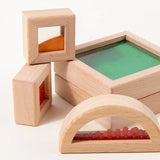 Wooden Rainbow Block Set | STEM Building Toy for Toddlers & Kids