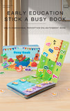 1pcs Children's Early Learning Enlightenment Quiet Book, Repeatedly Sticky Paper, Busy Book, Baby Puzzle, Science Teaching Toys