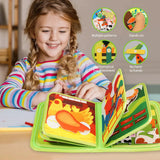 Montessori Quiet Book - Farm Animal Activity Toy with Storytelling for Toddlers, Early Learning Fine Motor Skills