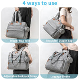 Diaper Bag Backpack with Pacifier Case – Large Capacity Baby Travel Organizer