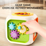 6 In 1 Activity Cube For Babies And Toddlers With Music And Light - Montessori Shape Sorter Learning Toy 1-3 Car Seat Travel Toy