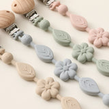 1pcs Baby Silicone Pacifier Chains, Flower Anti Loss Adjustable Pacifier Holder For Newborn, Suitable For Baby Toy Products