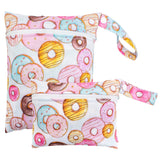 2pcs Set Smooth Zipper Pocket Multi-Scenario Use Can Be Hung Waterproof Reusable Diaper Cover WetBag Washable Yoga Bag