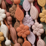 1pcs Baby Silicone Pacifier Chains, Flower Anti Loss Adjustable Pacifier Holder For Newborn, Suitable For Baby Toy Products