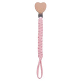Custom Name Cloth Weaving Wooden Personalized Baby Pacifier Chain Dummy Nipple Holder Guard Teether Pendant Newborn Gift Stuff