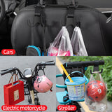 2 Pcs Car Seat Headrest Double Hook Hook Car Multifunctional Durable Bracket for Bicycle Handbag High Power Stroller Hook