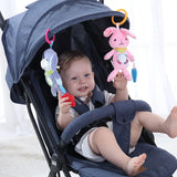 Baby Hanging Toys for 0 3 6 12 Months Rainbow Activity Plush Animal Stroller Toy for Baby Car Seat Crib Travel Sensory Baby Toy