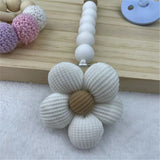 Flower Baby Pacifier Clip Chain Newborn Dummy Nipple Holder Clips BPA Free Cotton Teething Toys Soother Pendant Holder