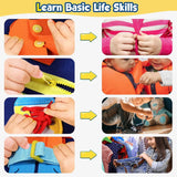 Montessori Busy Board for Toddlers | Foldable Sensory Activity Travel Toy