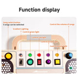 Kids Lights Busy Board Montessori Sensory Toys Switch LED Light Games Activity Board Thinking Education Baby Travel Toys 2-6year