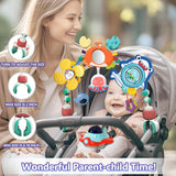 Musical Baby Stroller Arch Travel Car Seat Toy Baby Play Arch Crib Accessory Mobile for Bassinet Pram Activity Arch Bar for Baby