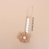 Flower Baby Pacifier Clip Chain Newborn Dummy Nipple Holder Clips BPA Free Cotton Teething Toys Soother Pendant Holder