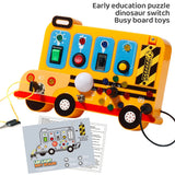 Montessori LED Busy Board Sensory Toy | Toddler Activity Board